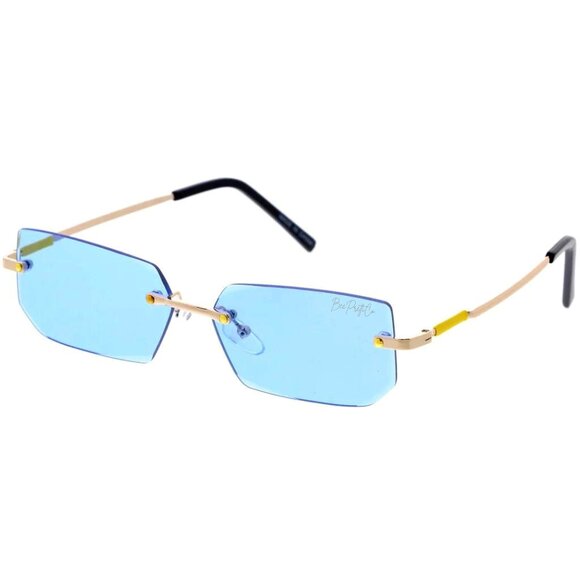 Beez Unisex ColorPop Rimless Sunglasses Vibrant Tinted Lenses Streetwear Chic - Picture 8 of 8